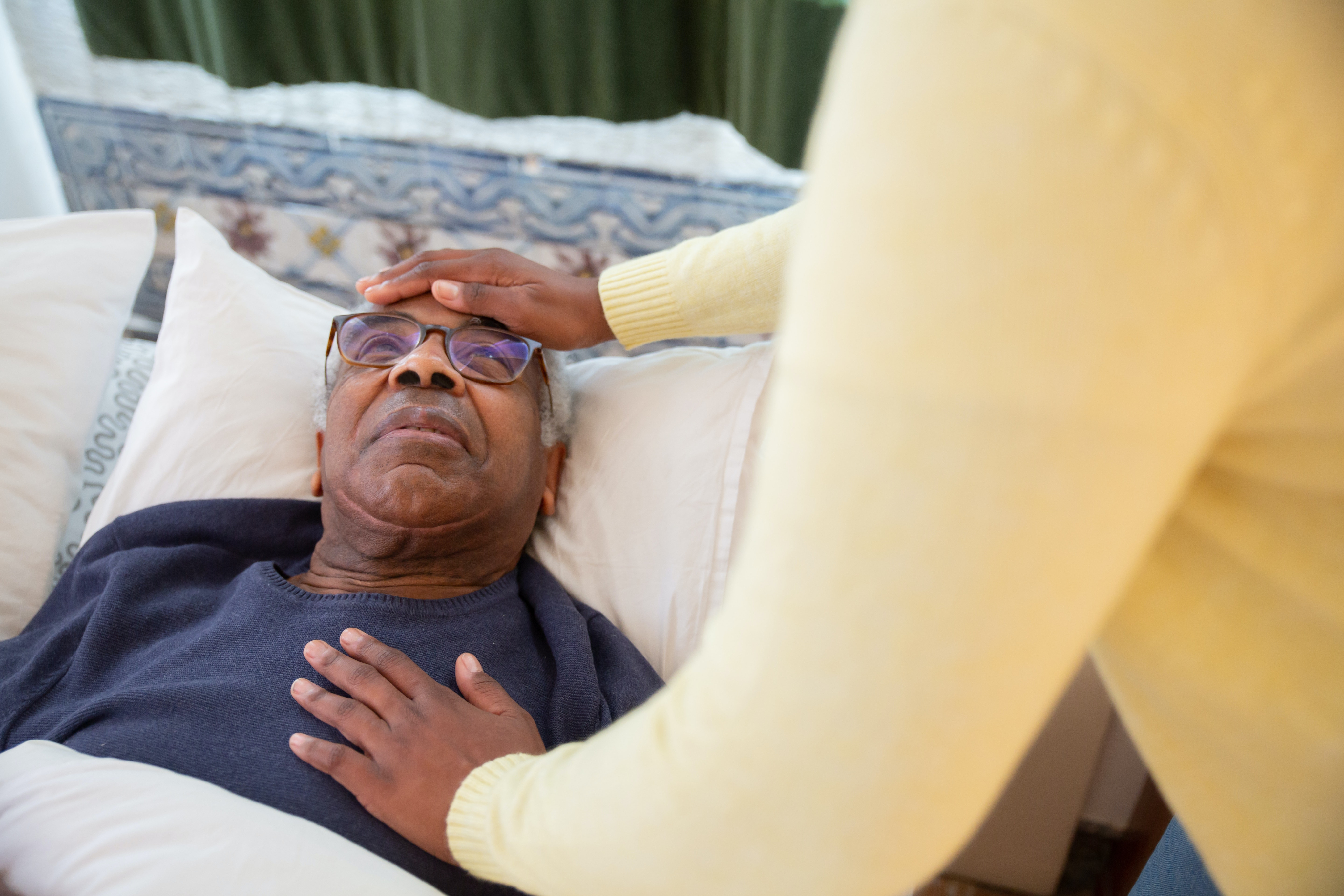 Caregiver with elderly person